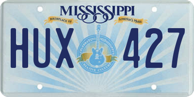 MS license plate HUX427
