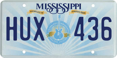 MS license plate HUX436