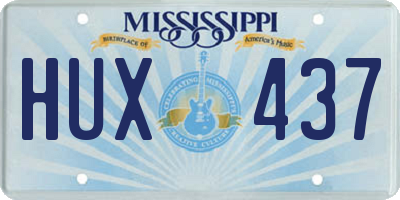 MS license plate HUX437