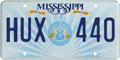 MS license plate HUX440