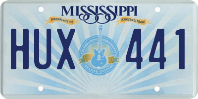MS license plate HUX441
