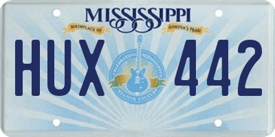 MS license plate HUX442