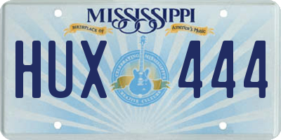 MS license plate HUX444