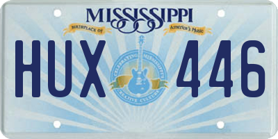 MS license plate HUX446
