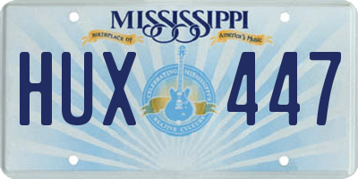 MS license plate HUX447