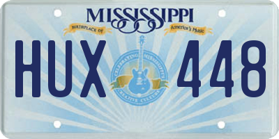 MS license plate HUX448