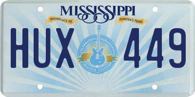 MS license plate HUX449