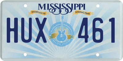 MS license plate HUX461