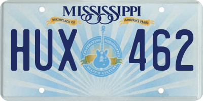 MS license plate HUX462
