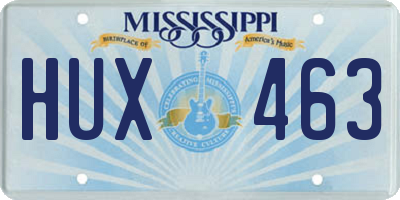 MS license plate HUX463