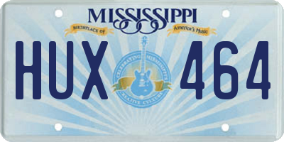 MS license plate HUX464