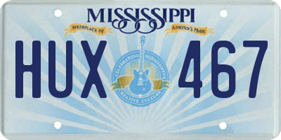 MS license plate HUX467