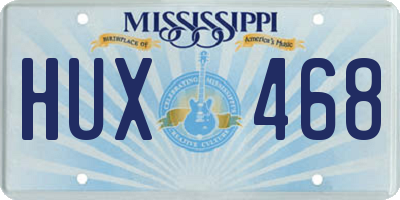 MS license plate HUX468