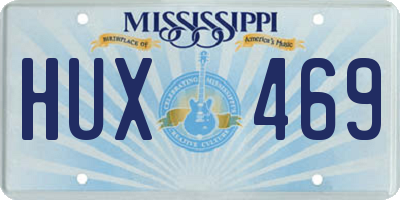 MS license plate HUX469
