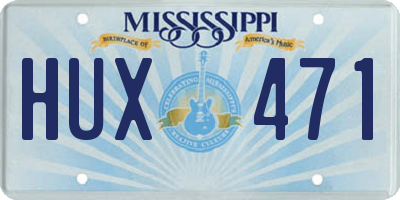 MS license plate HUX471