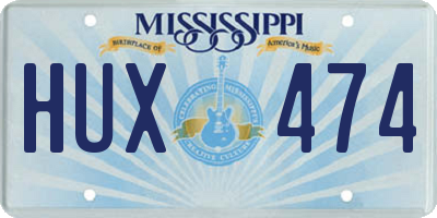 MS license plate HUX474