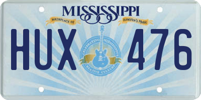 MS license plate HUX476