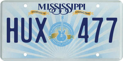 MS license plate HUX477