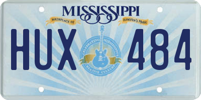 MS license plate HUX484