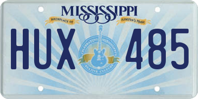 MS license plate HUX485