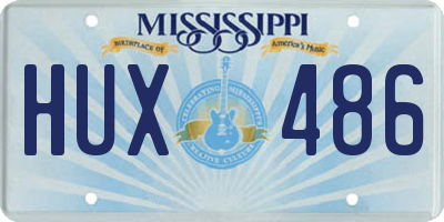 MS license plate HUX486