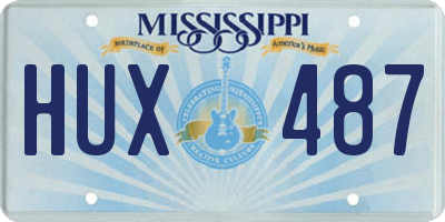MS license plate HUX487