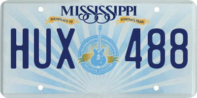 MS license plate HUX488