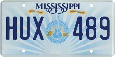 MS license plate HUX489