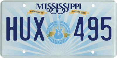 MS license plate HUX495