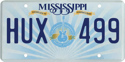 MS license plate HUX499