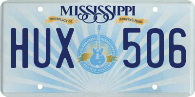MS license plate HUX506