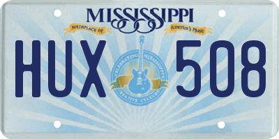 MS license plate HUX508