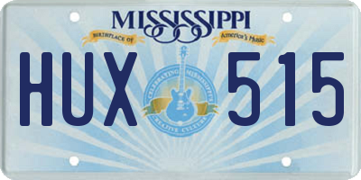 MS license plate HUX515