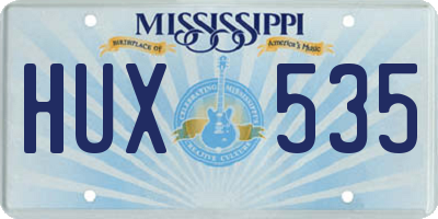 MS license plate HUX535