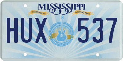 MS license plate HUX537