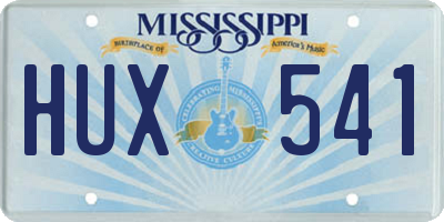 MS license plate HUX541