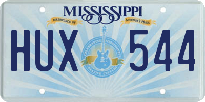 MS license plate HUX544