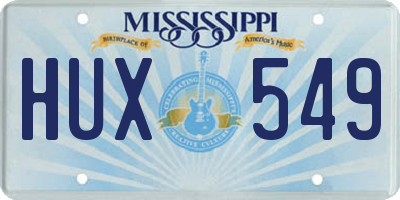 MS license plate HUX549