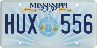 MS license plate HUX556