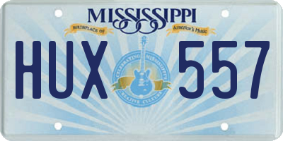MS license plate HUX557