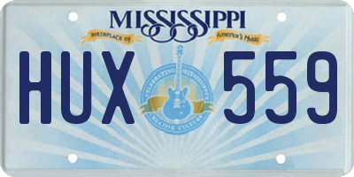 MS license plate HUX559