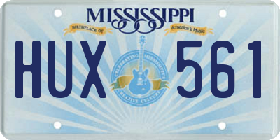 MS license plate HUX561