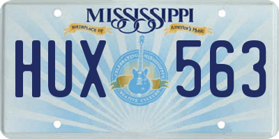 MS license plate HUX563