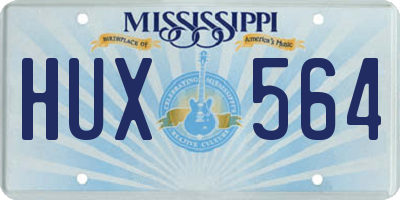 MS license plate HUX564