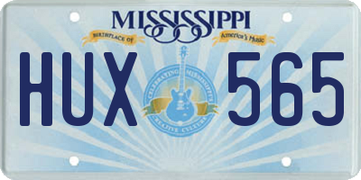 MS license plate HUX565