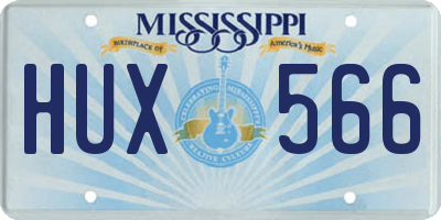 MS license plate HUX566