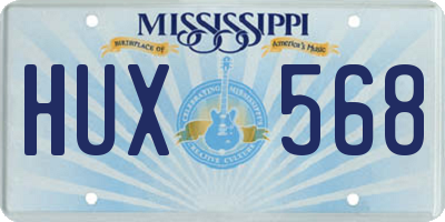 MS license plate HUX568