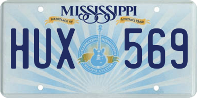 MS license plate HUX569