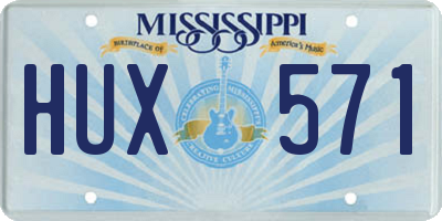 MS license plate HUX571