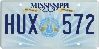 MS license plate HUX572